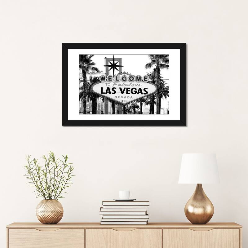 iCanvas "Black Nevada Series - Welcome To Fabulous Las Vegas" by Philippe Hugonnard PFA