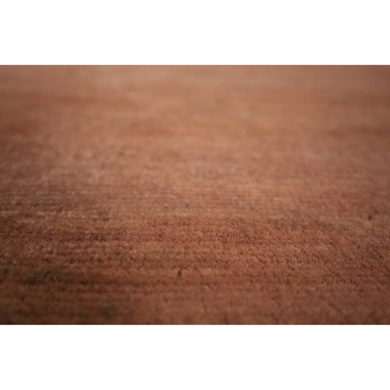 Modern Solid Gabbeh Oriental Area Rug Handmade Wool Carpet - 6'3" x 9'7"
