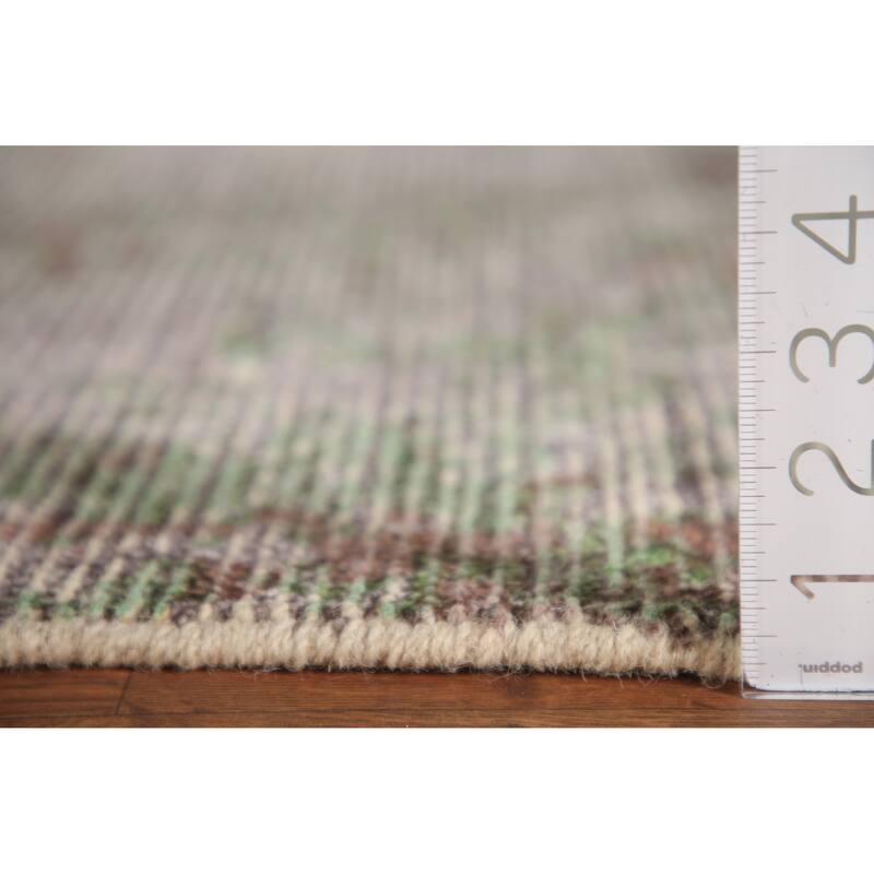 All-Over Abstract Modern Area Rug Hand-Knotted Wool Carpet - 8'2"x 9'10"