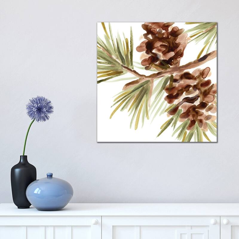 iCanvas "Simple Pine Cone IV" by June Erica Vess Canvas Print - 18x18x1.5