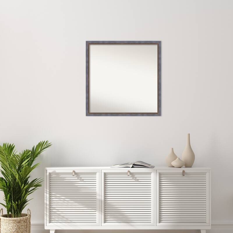 Two Tone Non-Beveled Wood Framed Wall Mirror