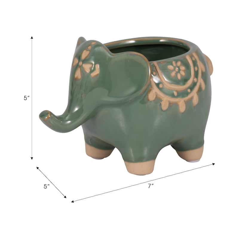 Sagebrook Home Planter, Novelty Animal Shape