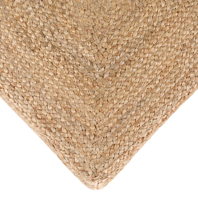 Jevira Handmade Solid Tan/Beige Cube Pouf