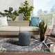 preview thumbnail 4 of 13, Vaughn Indoor/ Outdoor Solid Cylinder Pouf - 16"X16"X18"
