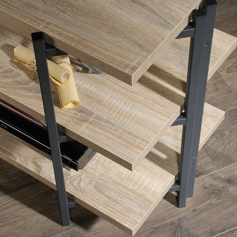 Wood Console with Thick Top Shelves, Brown - 43.70" L x 17.56" W x 23.86" H