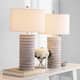 SAFAVIEH Lighting Melina Grey LED Table Lamps (Set of 2) - 16"x16"x28.5"