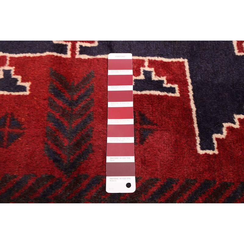 ECARPETGALLERY Hand-knotted Teimani Red Wool Rug - 3'7 x 6'4