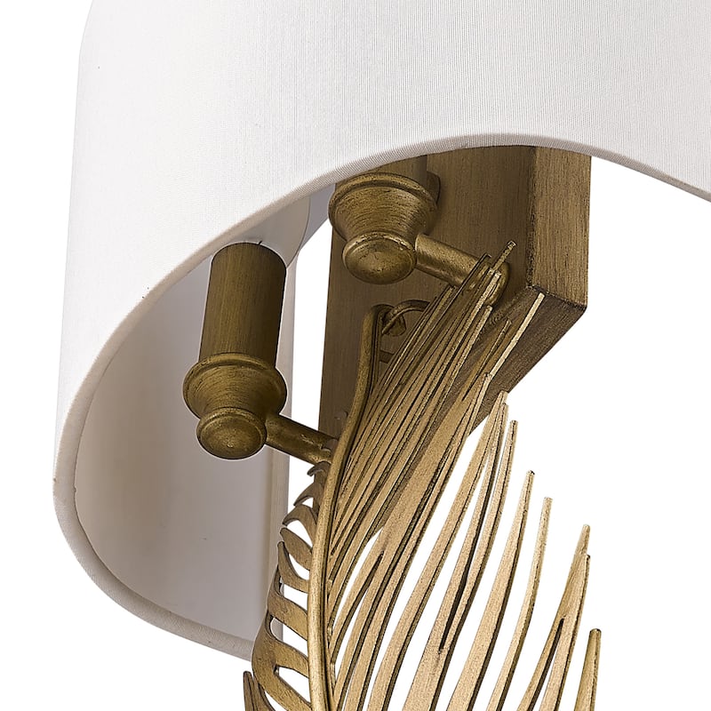 Golden Lighting Cay 2-light Wall Sconce in Vintage Fired Gold