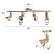 preview thumbnail 5 of 6, Adjustable 4-light Gold Spotlights Semi-flush Mount Tracking Ceiling Lights - L 29"x W 5"x H 7.5"