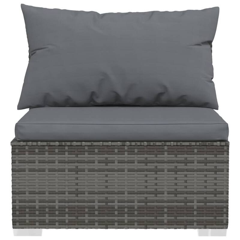 vidaXL Patio Sofa Sectional Sofa Couch Loveseat Outdoor Armchair Poly Rattan