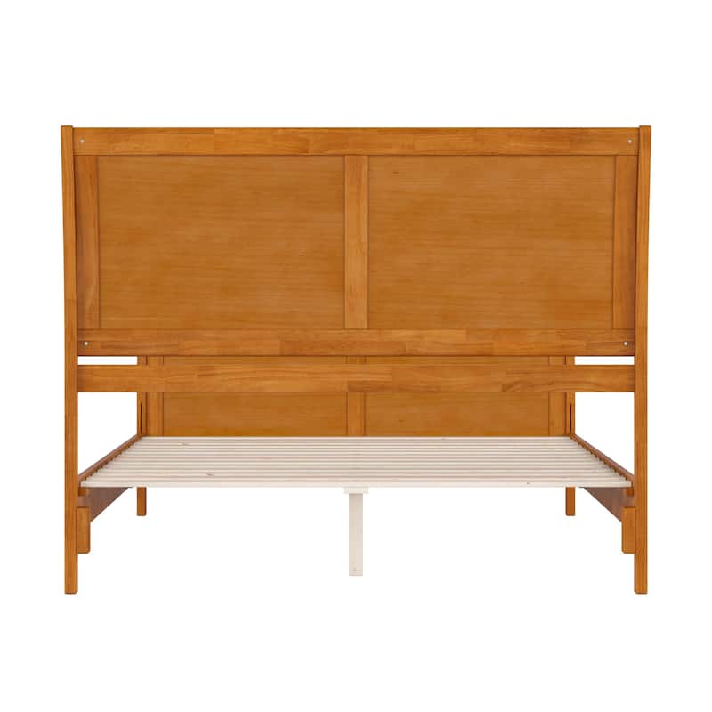 Valencia Solid Wood Low Profile Sleigh Platform Bed with Matching Footboard