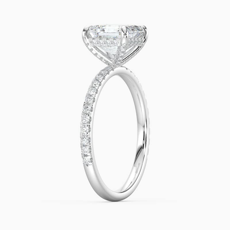 Auriya 14k Gold Lab Grown Asscher Diamond Luxe Hidden Halo Engagement Ring 1.00 to 5.00 ct. tw. (F-G, VS)