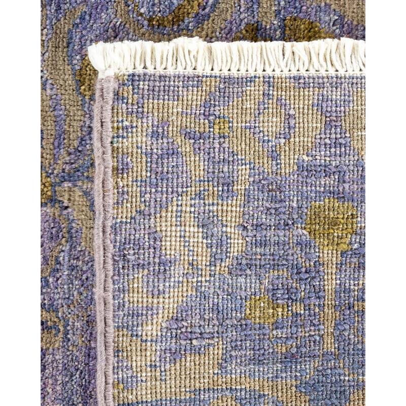 Overton Hand Knotted Wool Vintage Inspired Modern Contemporary Suzani Purple Area Rug - 9' 1" x 11' 8"