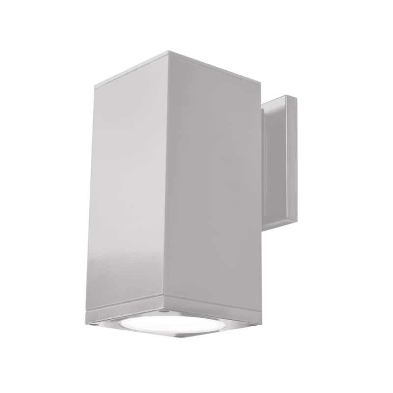 Access Lighting Bayside - LED Outdoor Square Cylinder Wall Fixture - Small - Frosted Glass Diffuser - Satin