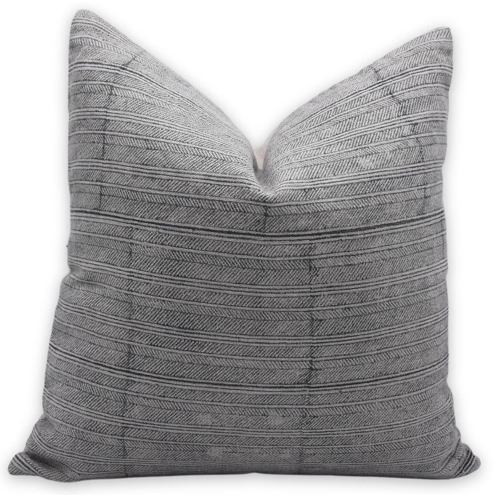 Linen Handmade Block print pillow Cover- Leheriya