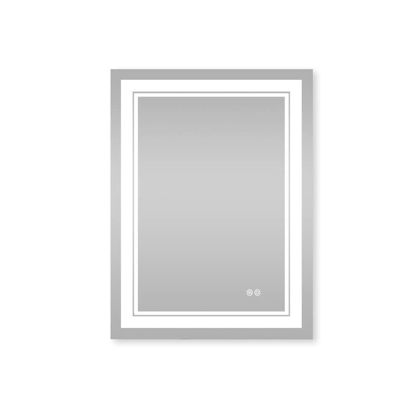 Retangular Wall Mounted LED Bathroom Mirror With Touch Switch Memory Mirror Anti-Fog (Horizontal/Vertical)