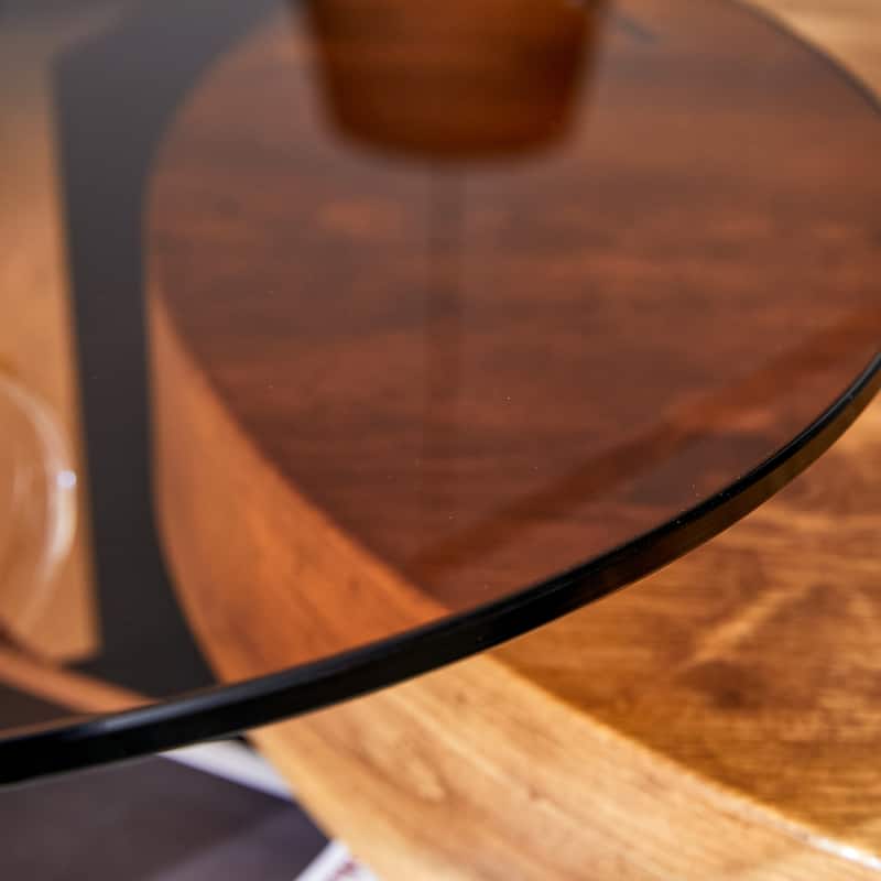 Roomfitters Detachable Double Layer Coffee Table with Modern Design, Space-Saving MDF Table for Versatile Use