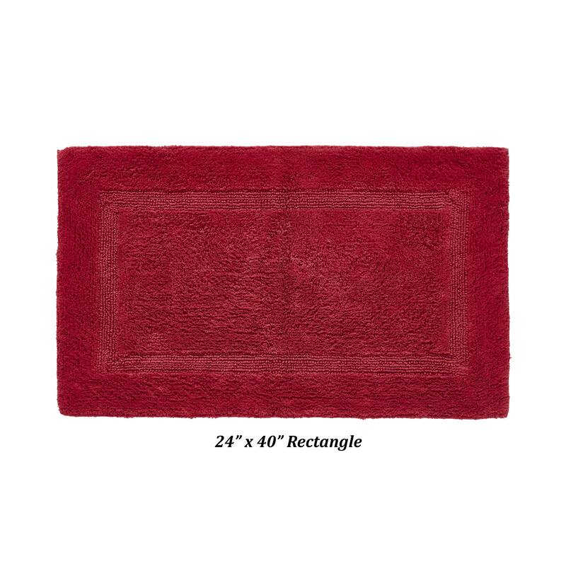 Better Trends Bath Rugs 100% Cotton Reversible Highly Water Absorbent Bathroom Rug for Shower, Sink, Bath Mats - Lux Collection