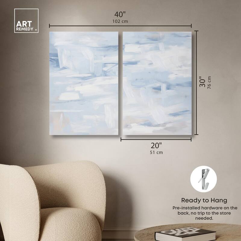 Frozen in Time II Canvas Set of 2 by Art Remedy, Gallery Wrapped