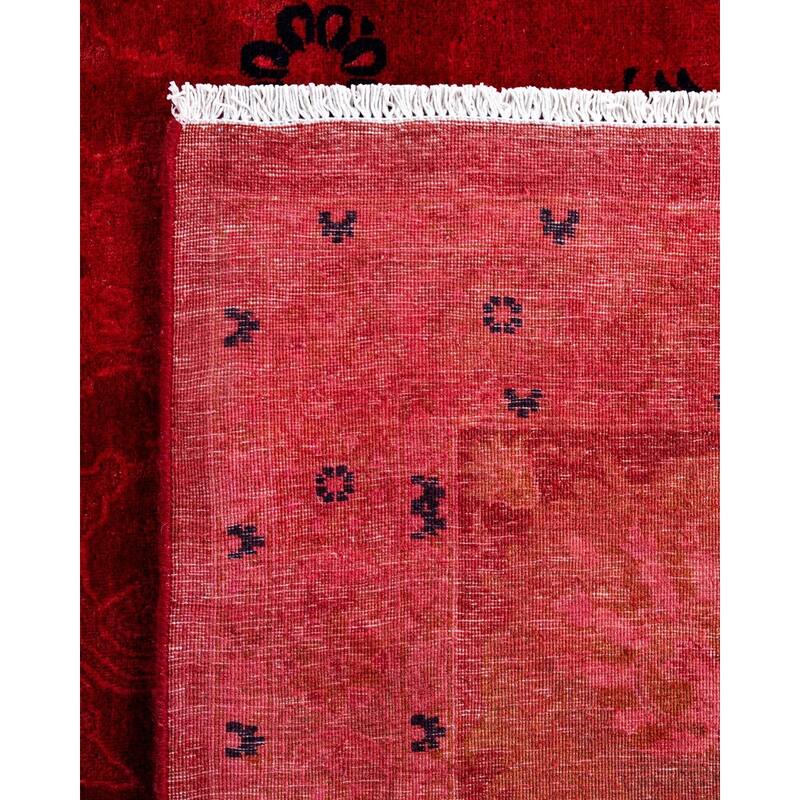 Contemporary Overdyed Wool Hand Knotted Area Rug - 9' 1" x 11' 10"