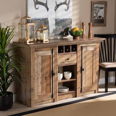 Albert Modern and Contemporary Farmhouse Rustic 2-Door Sideboard