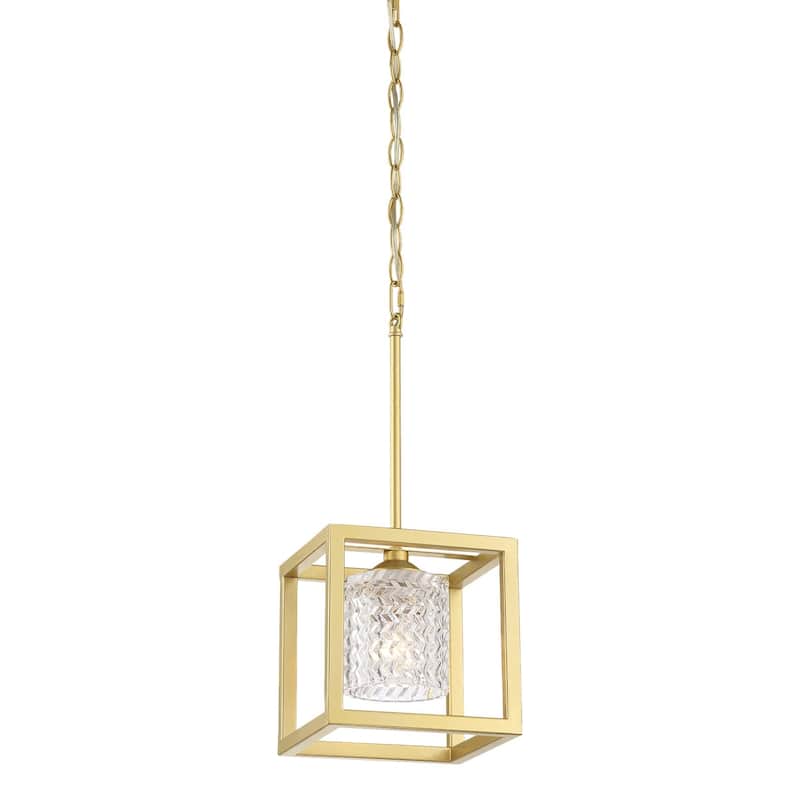 Moulins 1-light Modern Glam Crystal Geometric Kitchen Island Pendant Light - 8''
