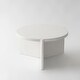 preview thumbnail 5 of 5, Modern Round Coffee Table with Textured Finish Center Table