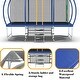 preview thumbnail 7 of 5, Rectangular Trampoline Gauge Galvanized Rust Resistance Steel Construction With Basketball Hoop System Advanced Ladder - Blue
