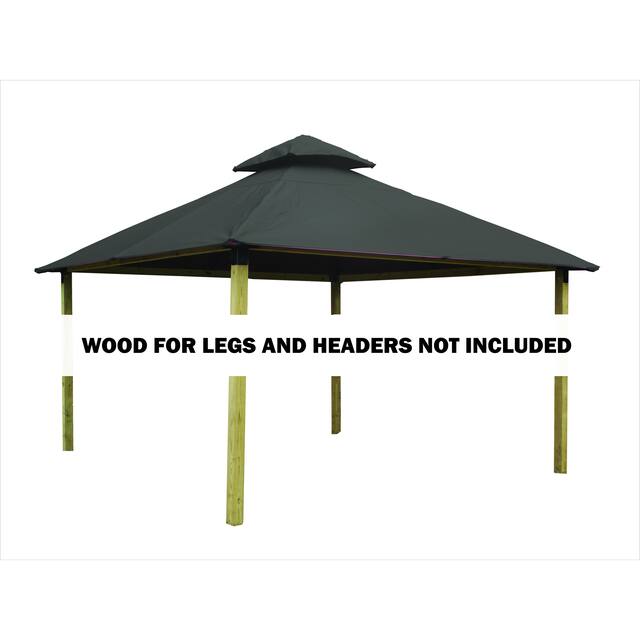 14 ft. sq. ACACIA Gazebo Roof Framing and Mounting Kit - 14X14 - Taupe