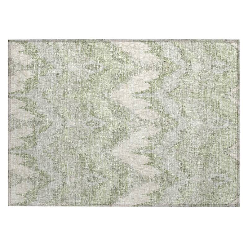 Machine Washable Indoor/ Outdoor Chantille Boho Ikat Rug