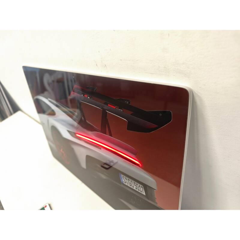 Sports Car LED Wall Art - Acrylic UV Printed Light Up Picture with Remote Control, Modern Illuminated Wall Decoration