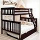 preview thumbnail 42 of 63, Max and Lily Twin over Full Bunk Bed with Trundle Bed Espresso