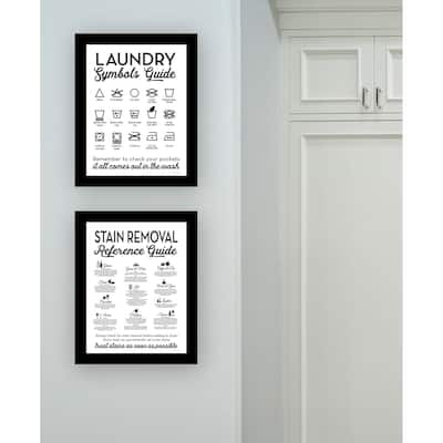 Trendy Decor 4U "Guide for Laundry and Stain Removal" Printed Framed Wall Art by Lettered & Lined