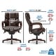 preview thumbnail 19 of 29, La-Z-Boy Bellamy Executive Leather Office Chair with Memory Foam Cushions, Solid Wood Arms and Base, Waterfall Seat Edge