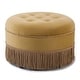 preview thumbnail 34 of 91, Yolanda 24" Upholstered Round Accent Ottoman