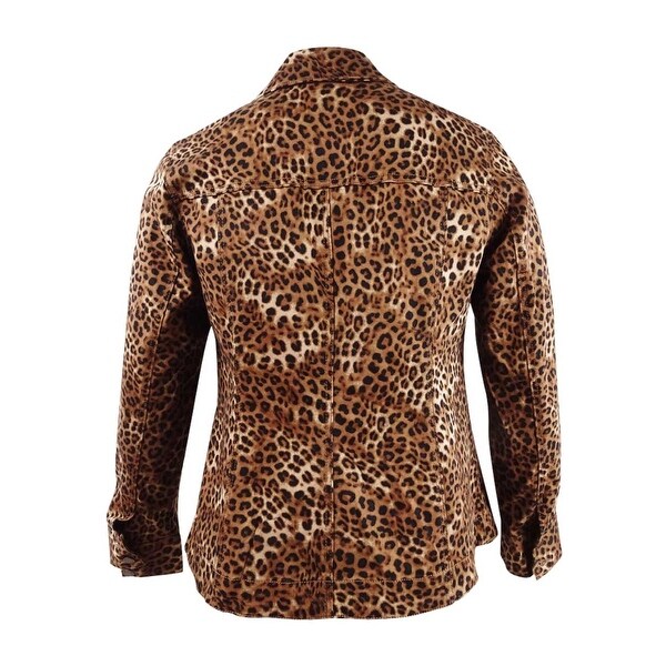 plus size cheetah print jacket
