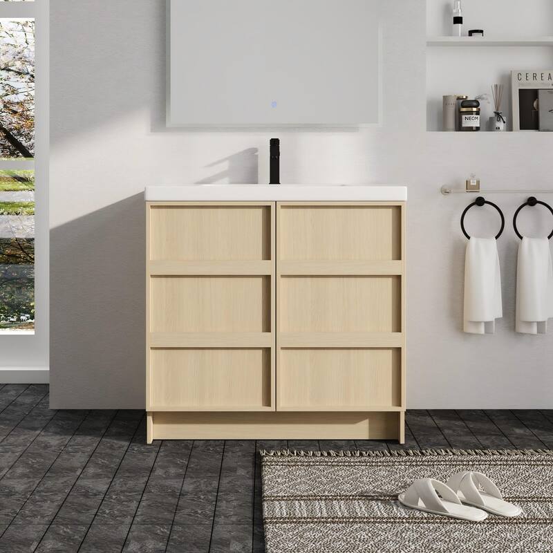 Malwee 36"/42"/48" FreeStanding Bathroom Vanity with Sink