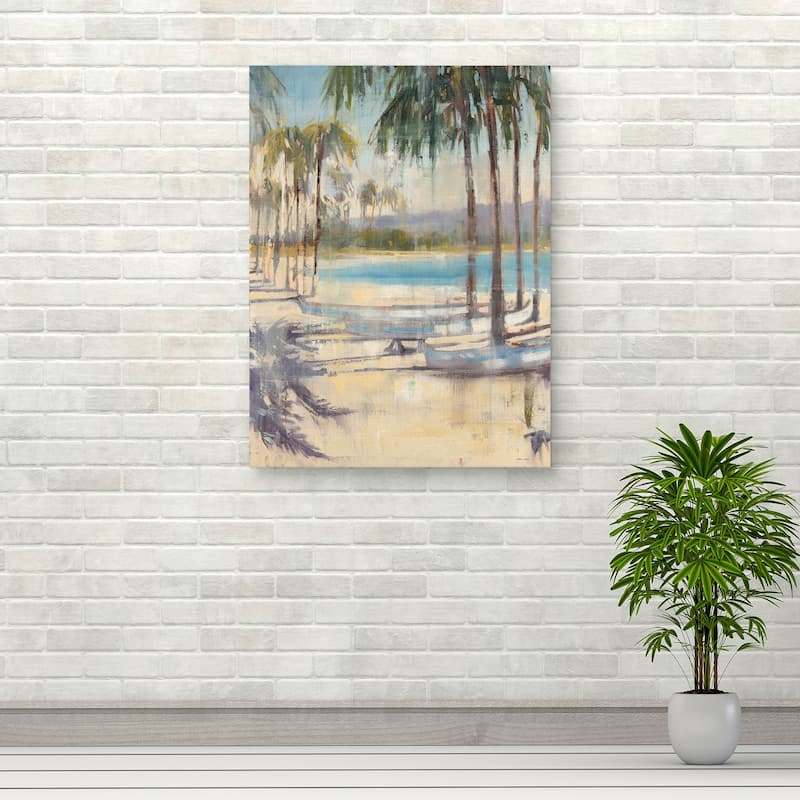 Ocean Palms by Joseph Cates Canvas Art Print