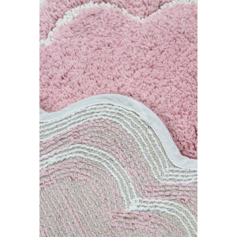 Allure Collection 100% Cotton Non-Slip Bathroom Rug Set, 3 Piece Machine Washable- Bathroom Rug, Bath Rug, U Shaped Contour