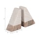 preview thumbnail 4 of 26, Modern Bookends with Marble Finish for Home or Office Decor - Set of 2, 6"