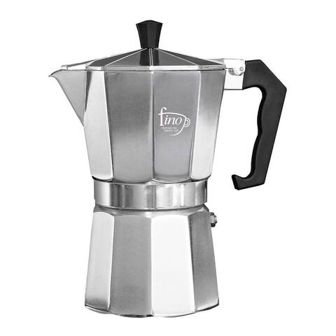 Fino 6 Cup Aluminum Espresso Maker, Stove Top, Single Shot - 6 Cups