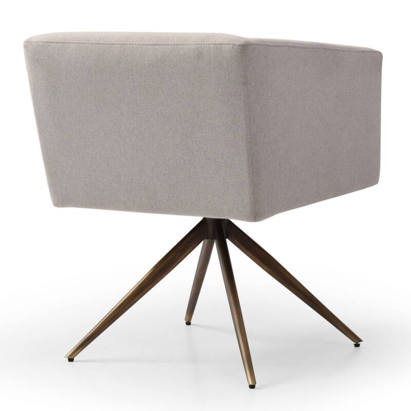 Modrest Riaglow Contemporary Light Grey Fabric Dining Chair