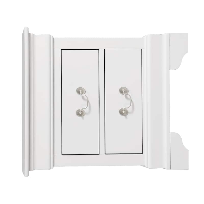 Vintage Style 2-Drawer Wooden Nightstand - 24" - White