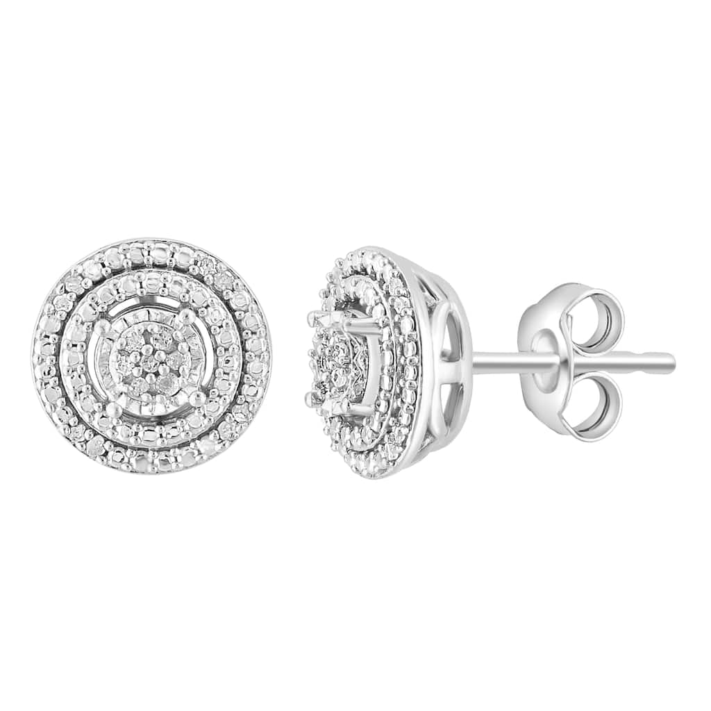EFFY 925 Sterling Silver Diamond Earrings