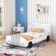 preview thumbnail 1 of 8, Twin Size Car-Shaped Platform Bed with Wheels ,Unique Vehicle Design, High-Quality Plywood and MDF Construction