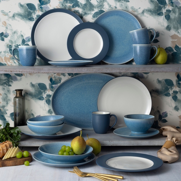 Colorwave Kiln Azure Set of 4 Coupe Pasta Bowls, 9.25