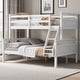 preview thumbnail 1 of 20, Twin-Over-Full Bunk Bed with Sturdy Ladder, Safety Guardrails, and Separate Beds Option, Solid Pine Wood White