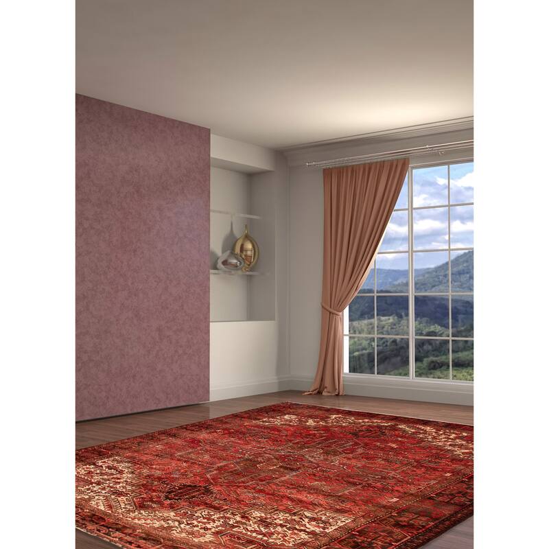 ECARPETGALLERY Hand-knotted Sarabi Red Wool Rug - 9'9 x 12'4