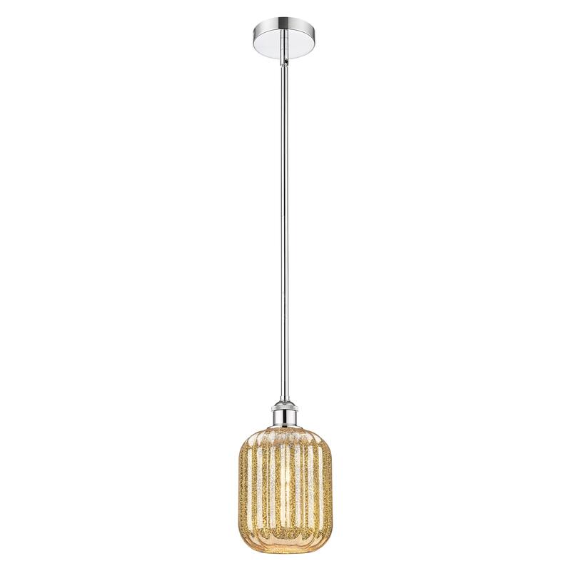 Innovations Lighting Endless Possibilities Edison - Preston - 1 Light 7" Jar Shade Stem Hung Mini Pendant - Mercury/Polished Chrome
