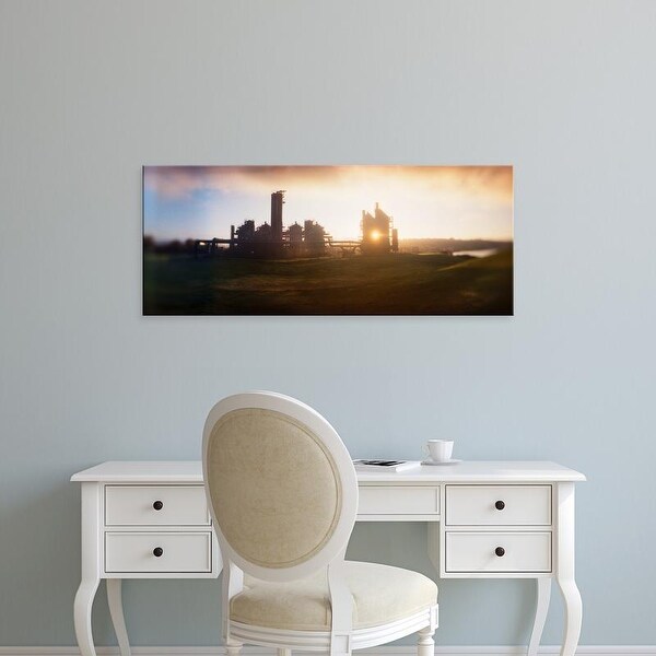 Easy Art Prints Panoramic Image 'Old oil refinery at dusk, Gasworks Park, Seattle, King County, Washington' Canvas Art